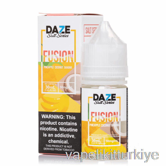 Vape Elektronik Sigara Ananas Hindistan Cevizi Muz - 7 Daze Füzyon Tuzu - 30ml 50mg